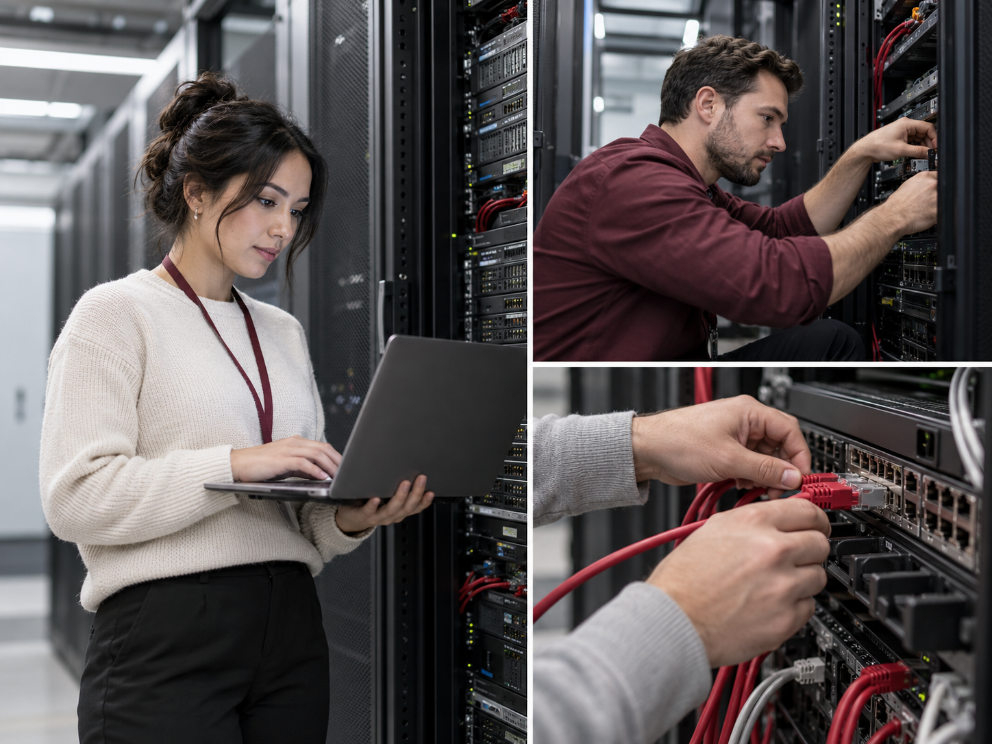 IT engineers supporting workplace technology and network infrastructure